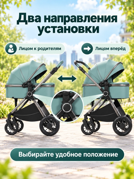 Всесезонная коляска 3 в 1 Luxmom, люлька, автолюлька, прогулочный блок, сумка и муфта