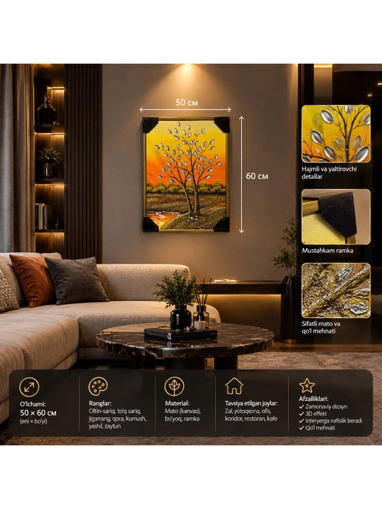“Oltin kuz” — Premium dekorativ kartina - 