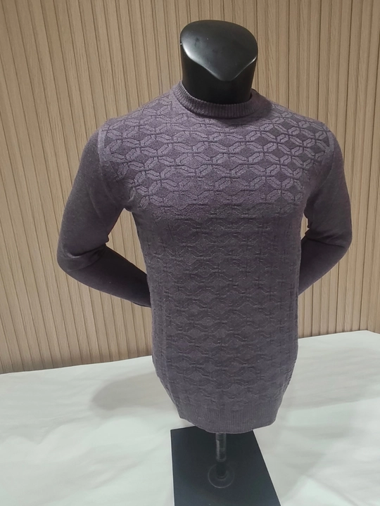 Мужской свитер, джемпер вязаный с круглым воротом, мужской трикотаж XL-XXL