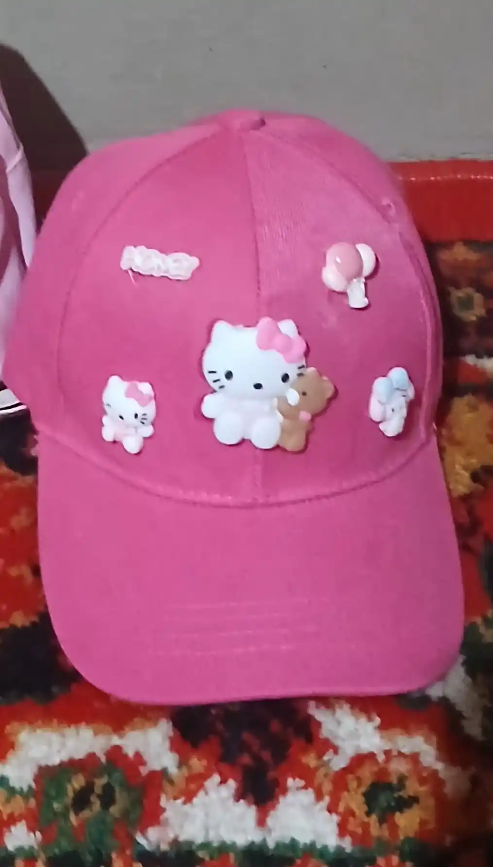 Hello Kitty bolalar kepkasi,3D-printerda chop etilgan bosh kiyimi,beysbol kepkasi,standart