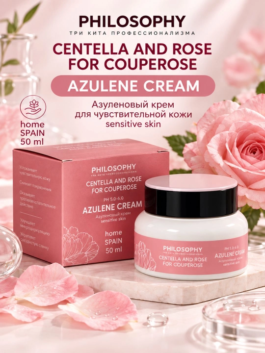 Сentella and rose for couperose - Азулен крем (Успокаювающий) - 