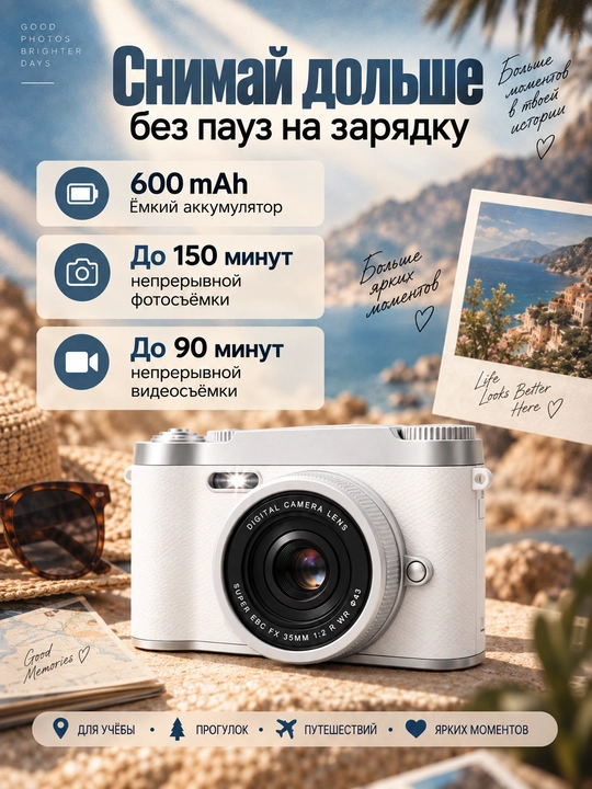Campus Portable 50MP HD suratlar Kamera - 1080P video, 8X raqamli zum, AF fokus