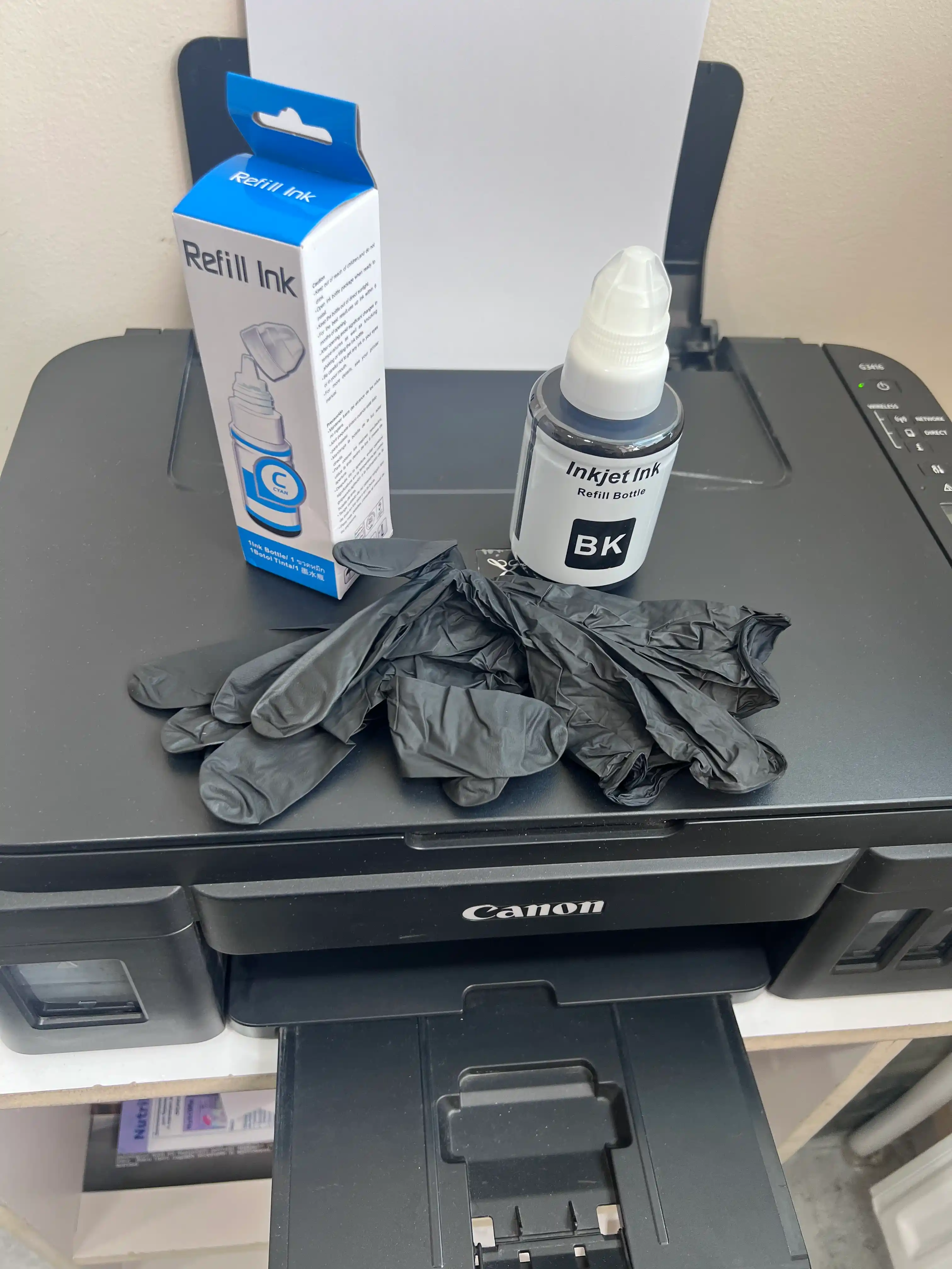 Чернила Canon GI-490 Refill Ink BK C M Y для PIXMA G1400 G2411 G3411