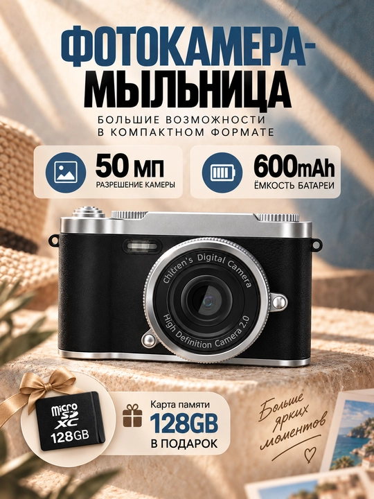 Campus Portable 50MP HD Фото Камера – 1080P Видео, 8X Цифровой Зум, AF Фокус