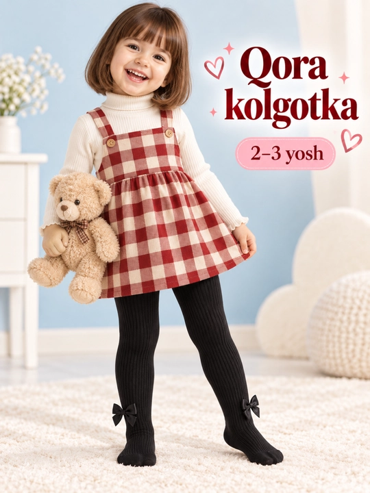 Мягкие и теплые хлопковые колготки для девочек от 2 до 7 лет, 7 разных цветов