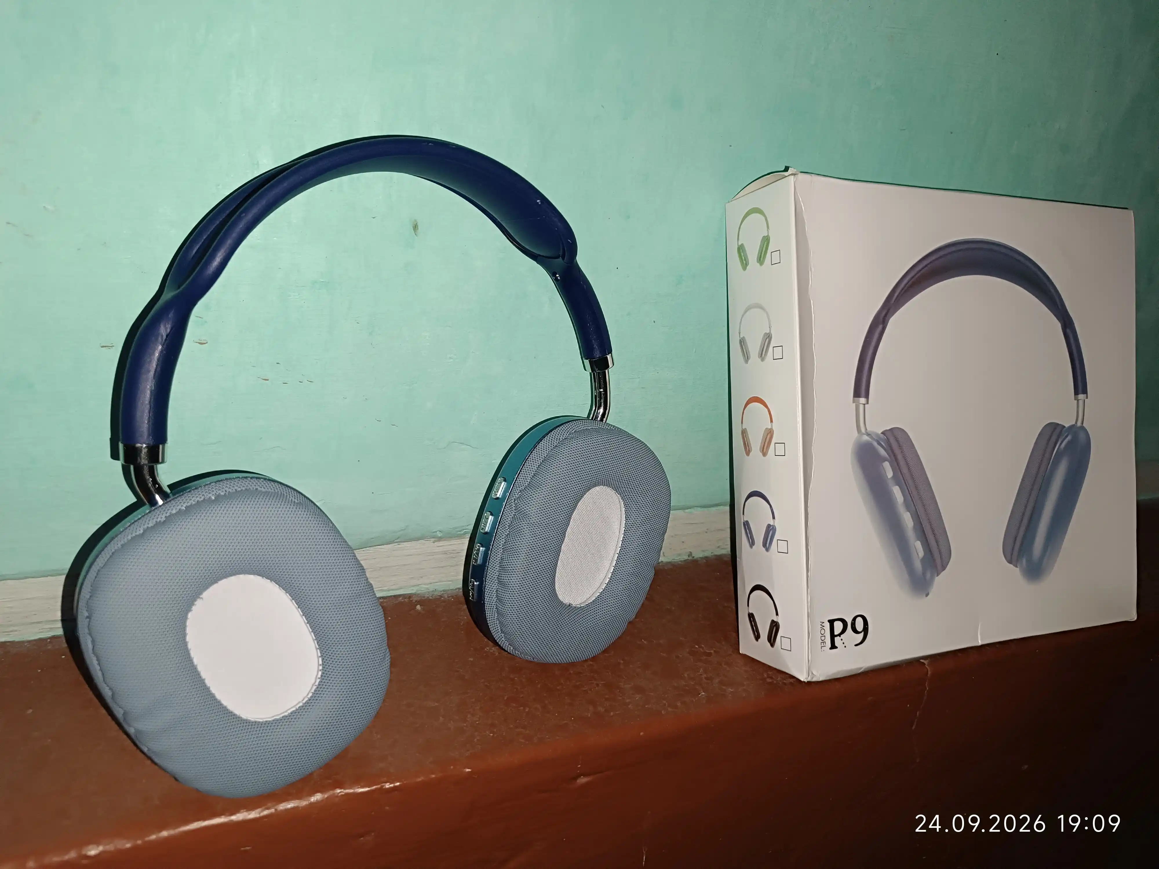 Simsiz Bluetooth quloqchinlar P9, mikrofonli, to'liq o'lchamli