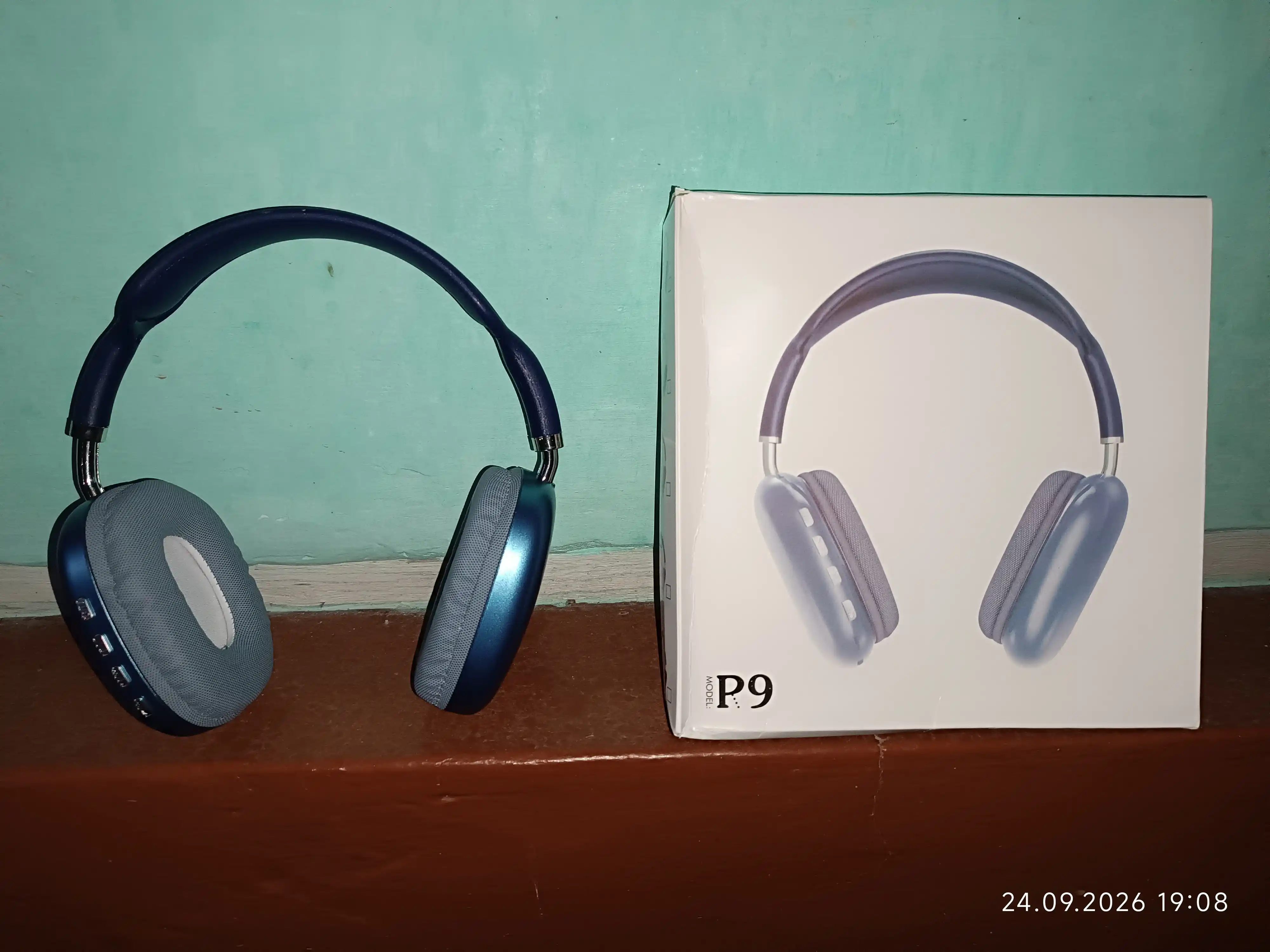 Simsiz Bluetooth quloqchinlar P9, mikrofonli, to'liq o'lchamli