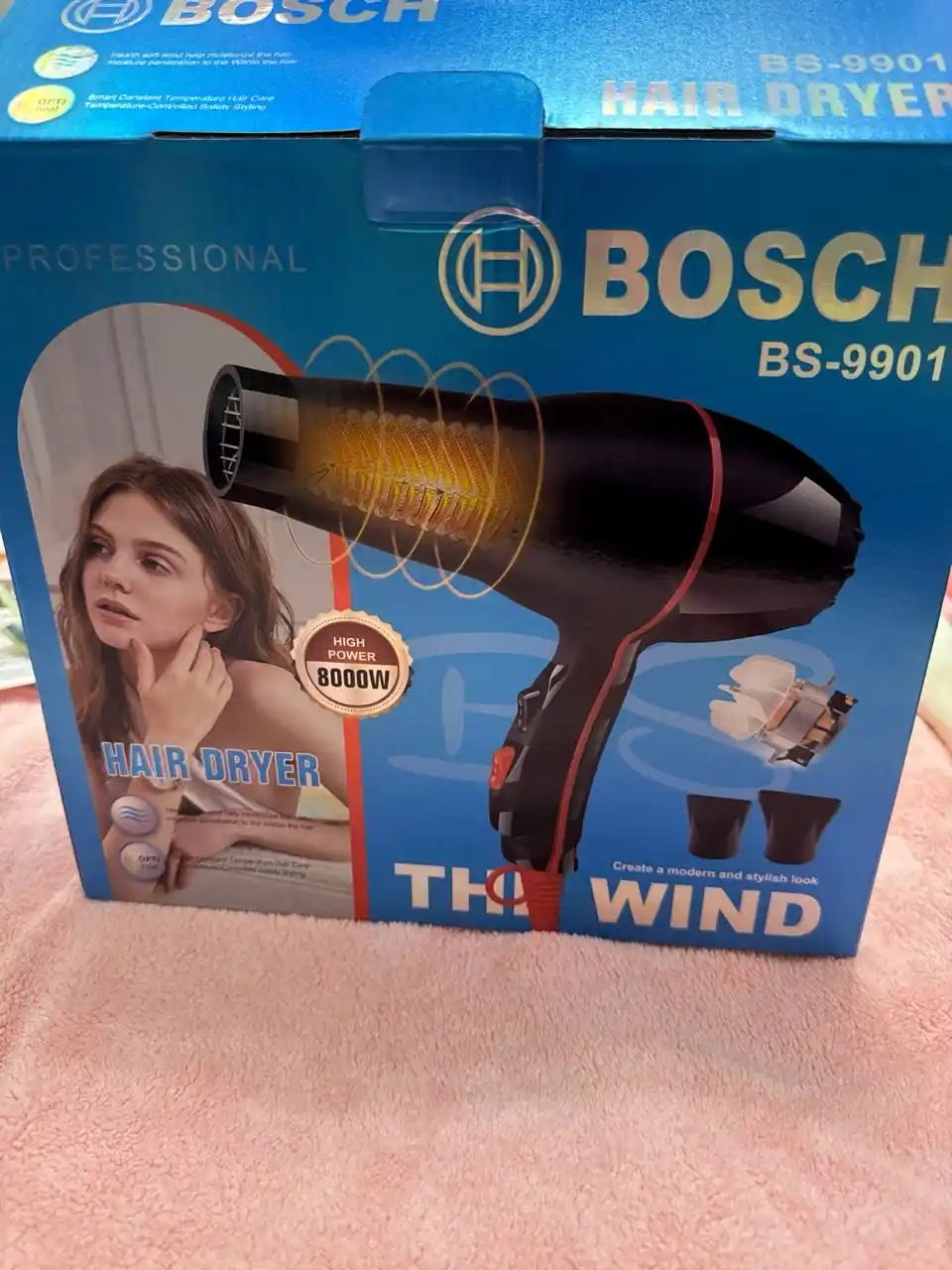 Professional fen soch quritgich BOSCH, quritish va turmaklash uchun, 8000W
