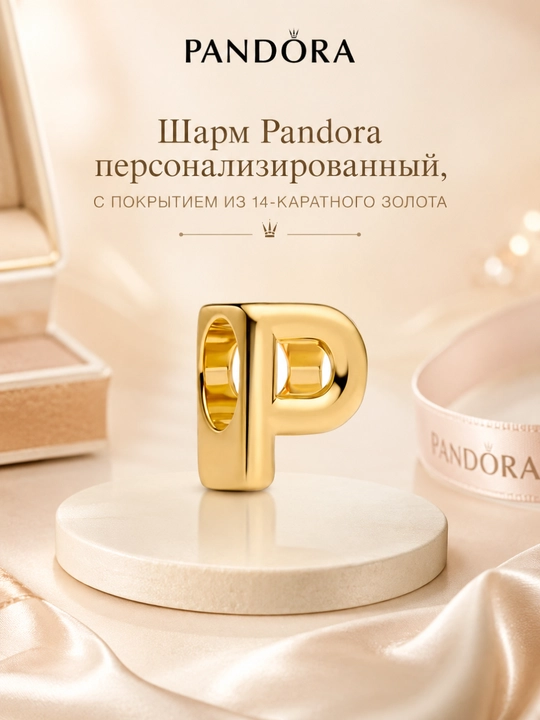 Pandora shaxsiylashtirilgan sharm, 14 karatli oltin qoplama bilan 763962C00 - 