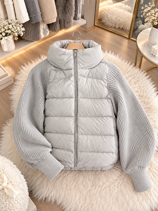 Kurtkalar ayollar uchun, oversize, qalin kapishoni bilan still koreyskiy kuz va qish uchun
