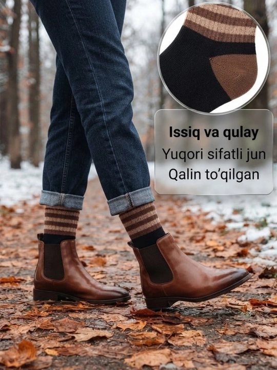 Ayollar va erkaklar uchun issiq qishki paypoqlar, to‘plam