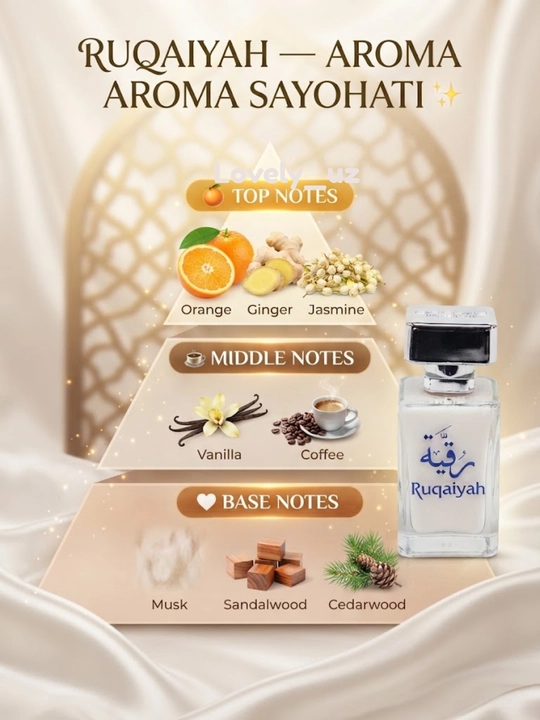 Xushbo'ylangan suv Ruqaiyah, ayollar uchun, 50 ml