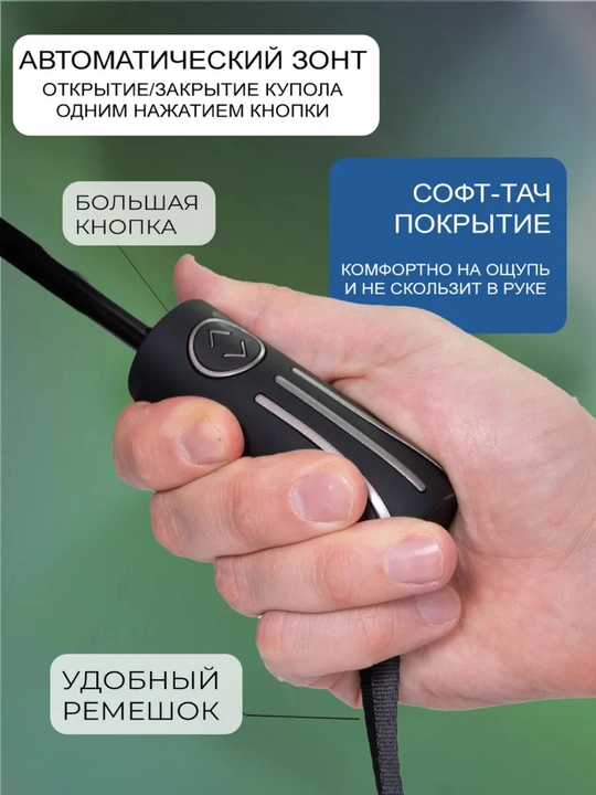 Усиленный зонт от дождя с 32 спиц , 6-слойная конструкция, прочный складной зонт