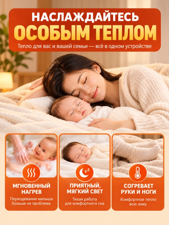 Elektr infraqizil isitgich NSB-90, 900 Vt, 220 V, uy va ofis uchun