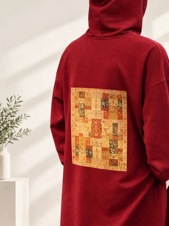 Женский костюм двойка, трикотажный - 80% хлопок, oversize платье с брюками, свободный крой - 