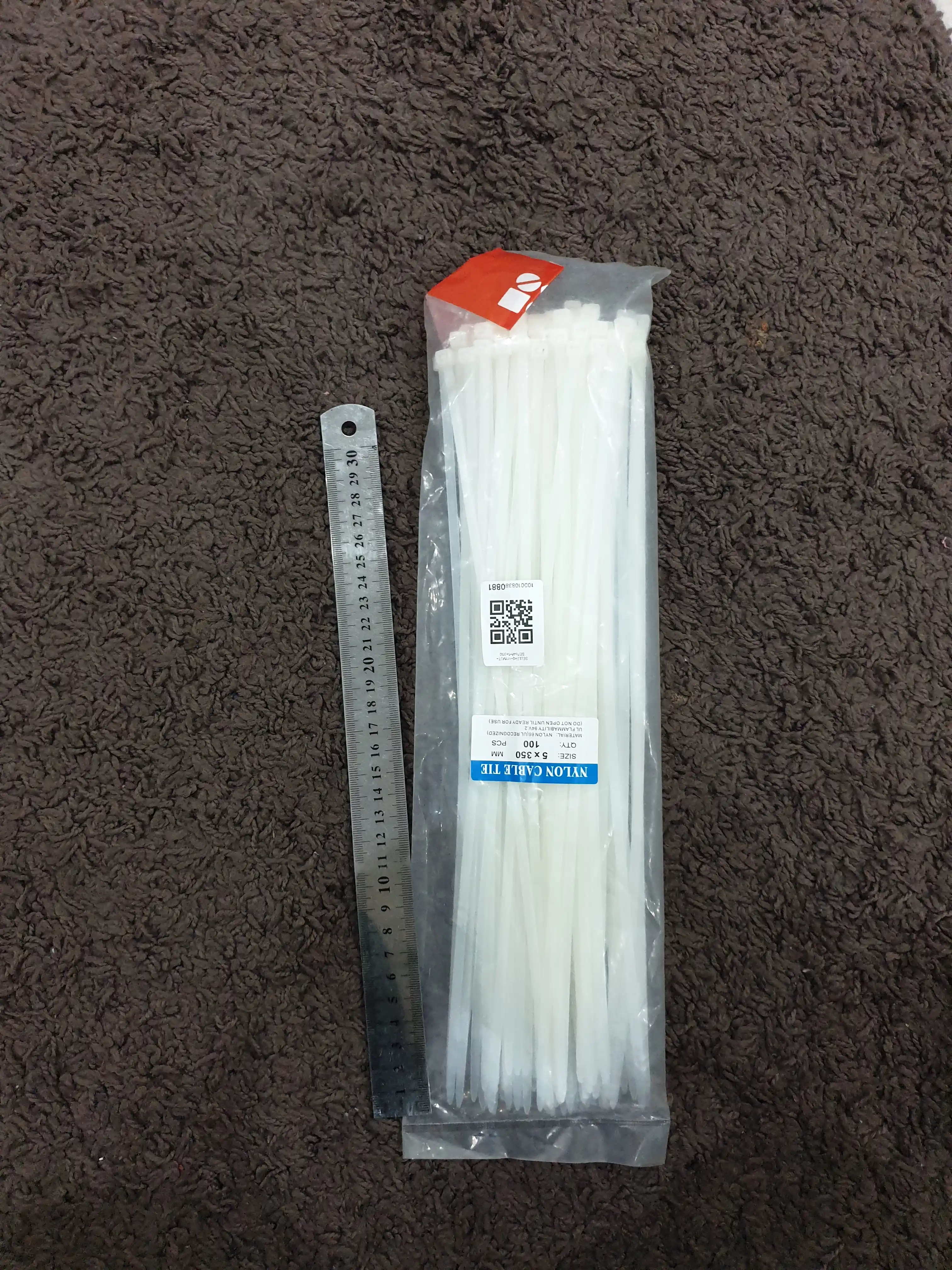 Plastik xomutlar, 100 dona, tortqichlar