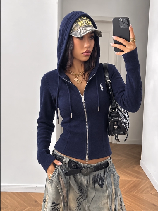 Zamoklik 2 iplik tolstovka, polo, kuz, qish va bahor uchun, standart, ayollar uchun xudi