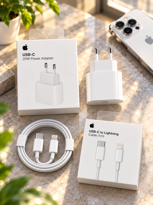 Зарядного устройства мощностью 20 Вт для iPhone X,11,12,13,14 с кабелем USB-C — Lightning