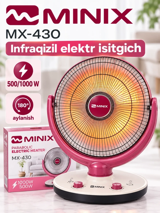Инфракрасная электрическая система MINIX MX-430, 500/1000 Вт, площадь 24 м2 - 