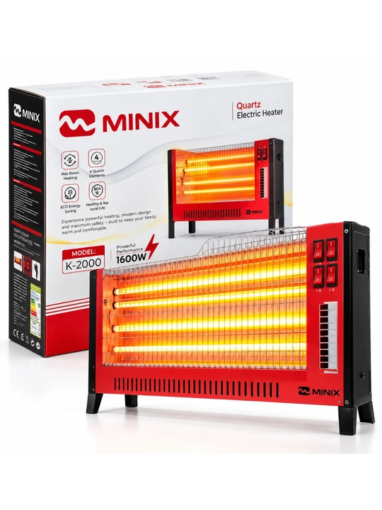 MINIX K-2000 kvarts elektr isitgich, 1600 W, 4 elementli