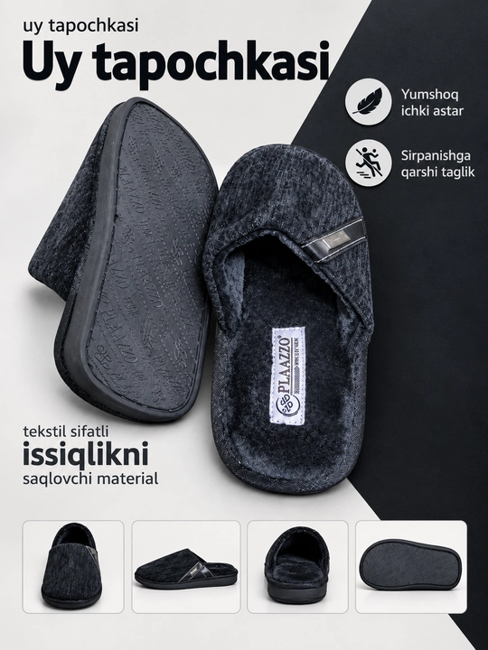 Erkaklar uchun issiq uy tapochkasi - 