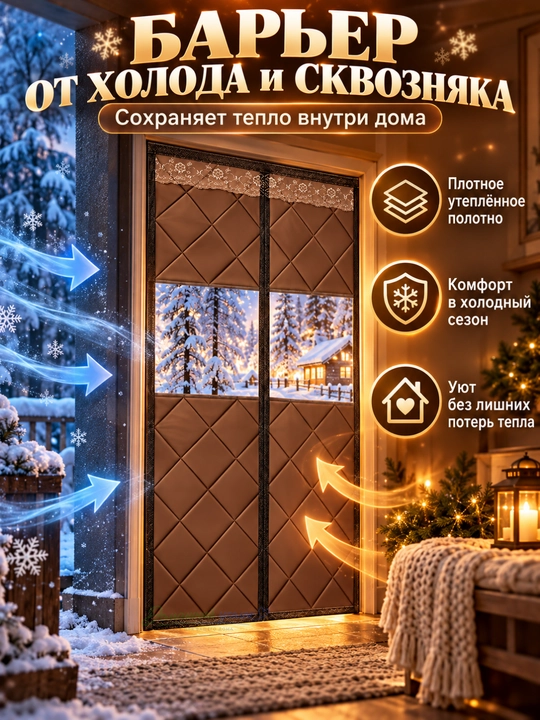Issiqlikni saqlovchi eshik pardasi - uyingiz uchun qulaylik va sovuqdan himoya