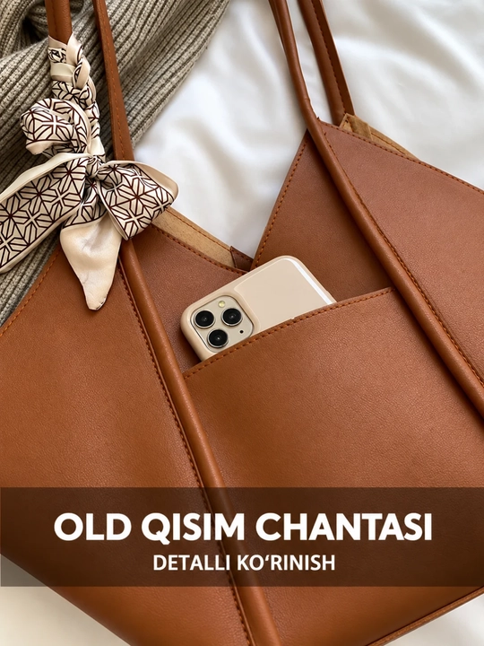 Sumka qizlar uchun, 2 tasi 1 da kosmetichka bilan, tout