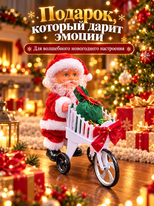 Новогодняя игрушка Дед Мороз, музыкальный