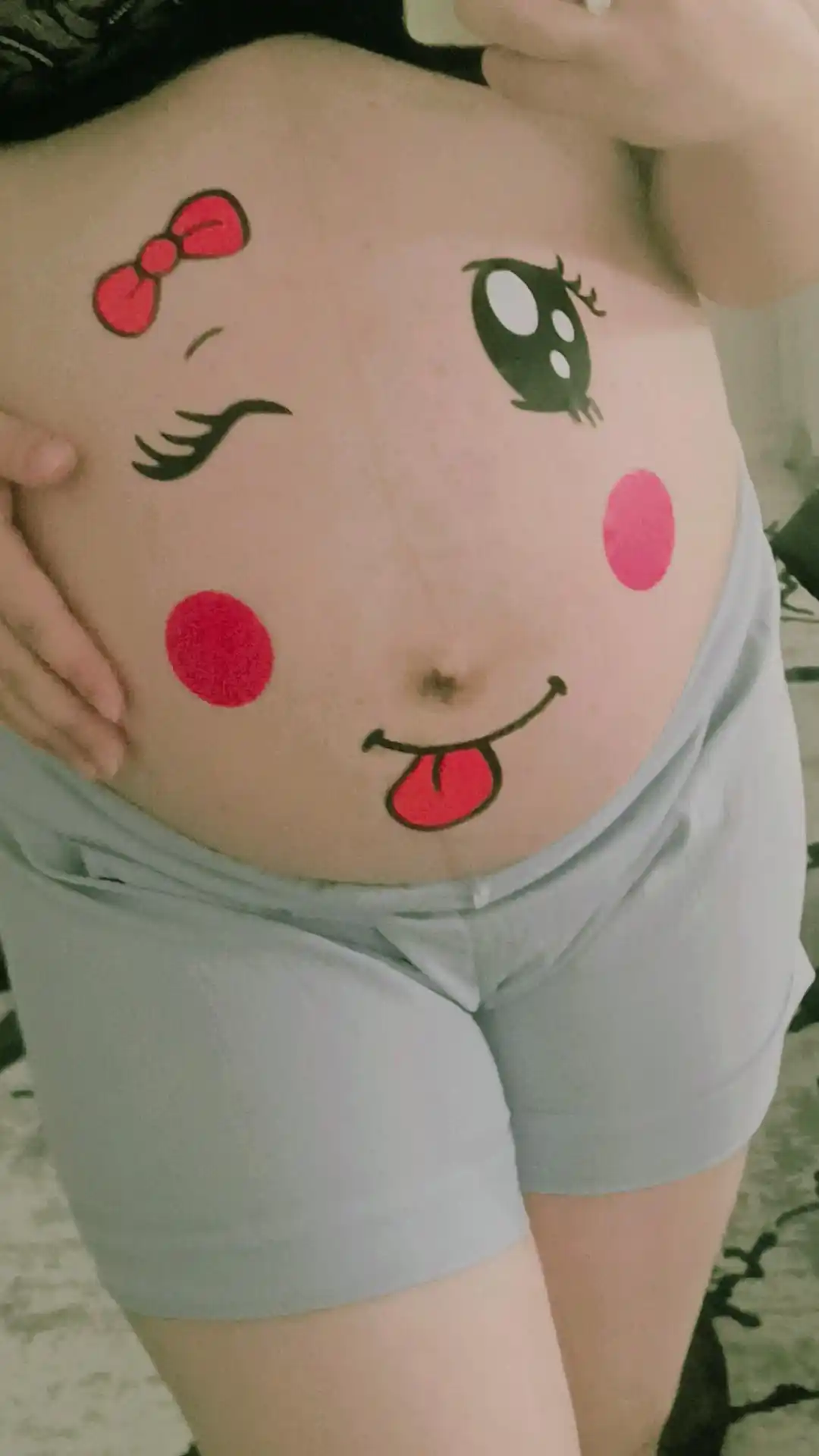 Декоративные стикеры на живот для беременных, для фотосессии Baby Bump Sticker, 2 шт
