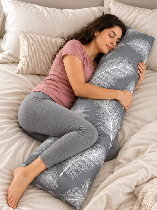 Подушка обнимашка, 125×35 см, подушка для сна, подушка для беременных, кормления - 