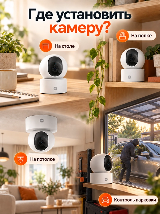 Kamera, Xiaomi Smart Camera, aqlli Wi-Fi kuzatuv kamerasi, uy va ofis uchun