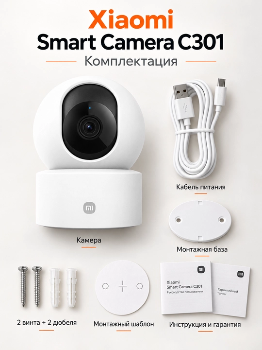 Kamera, Xiaomi Smart Camera, aqlli Wi-Fi kuzatuv kamerasi, uy va ofis uchun