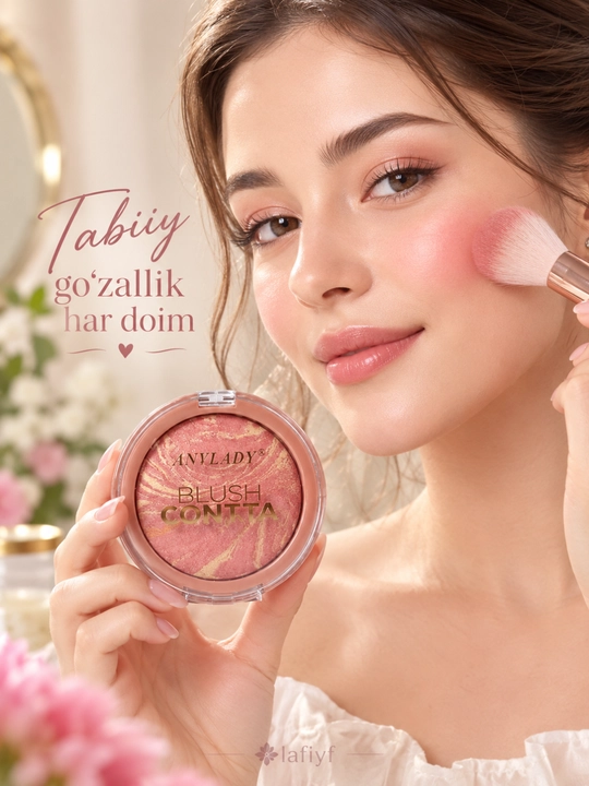 ANNY LADY yuz uchun rumyana — tabiiy qizarish va tetik ko‘rinish - 