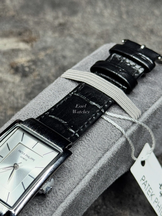 Patek Philippe klassik, to‘rtburchak shaklidagi, charm tasmali erkaklar soati
