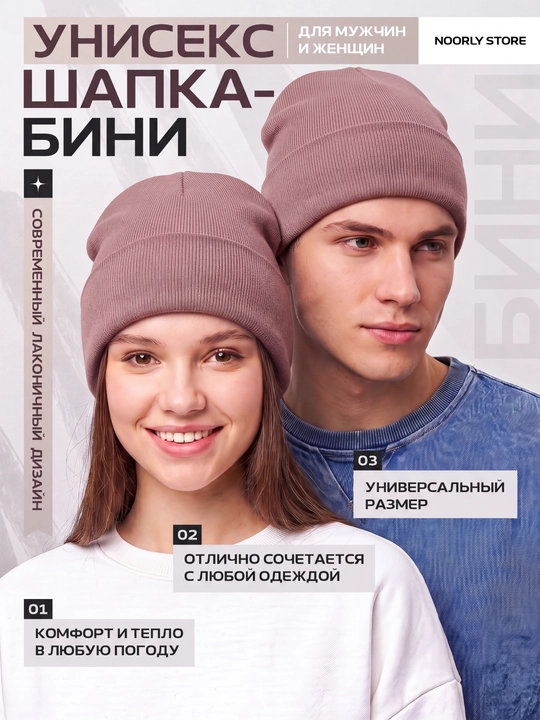 Зимняя шапка бини для мужчин и женщин, унисекс - 