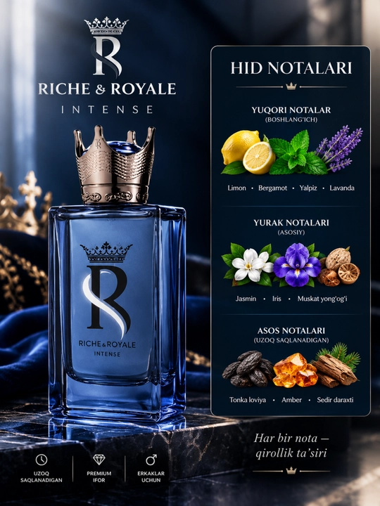 Riche & Royale Intense — Kuchli va jozibali parfyum