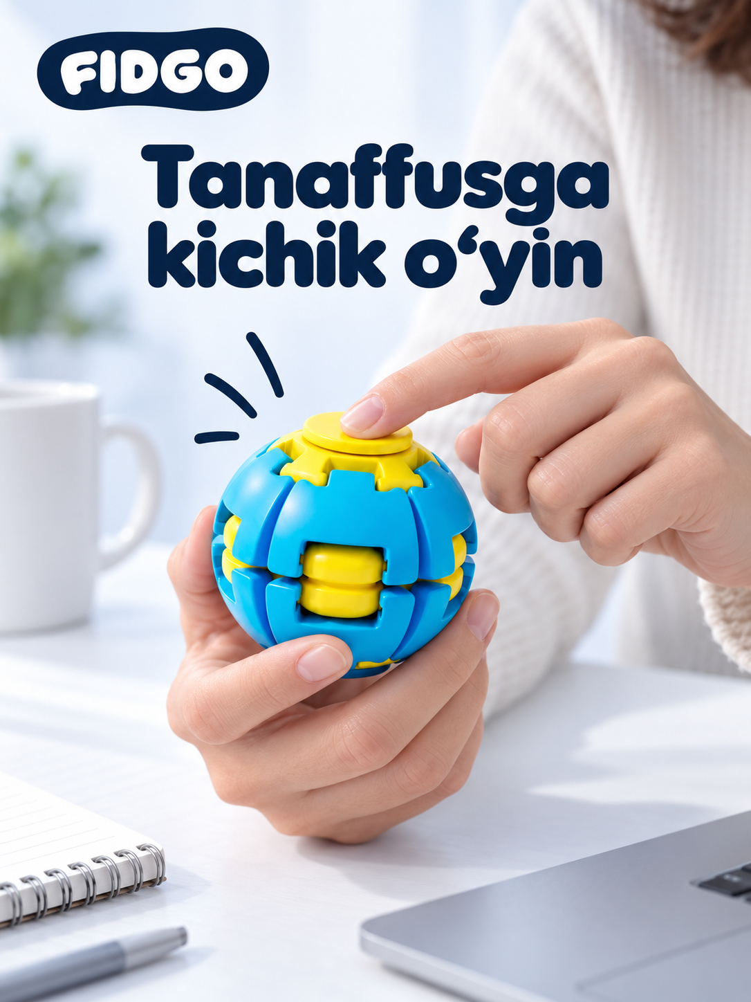 Игрушка антистресс Магический шар FIDGO, фиджет болл для детей и взрослых, спиннер