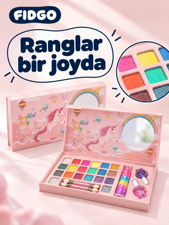 Bolalar pardoz-andoz uchun dekorativ kosmetika to‘plami