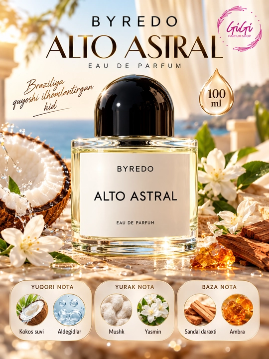 Byredo Alto Astral, Accord Oud, Desert Dawn, Gypsy Water  atirlari 100ml - 
