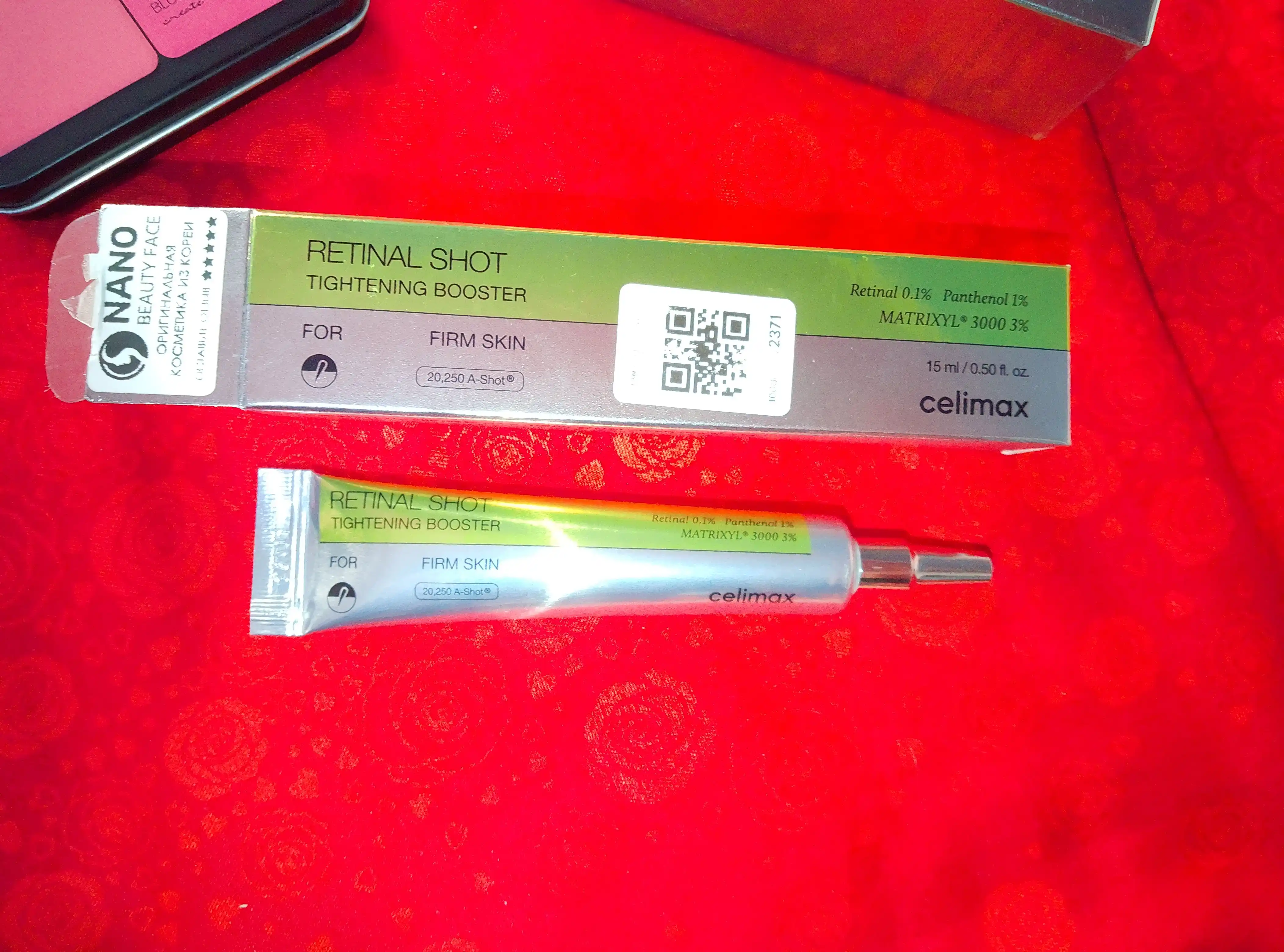 Tortuvchi retinol bilan zardob va retinol bilan tortuvchi booster-krem, Celimax