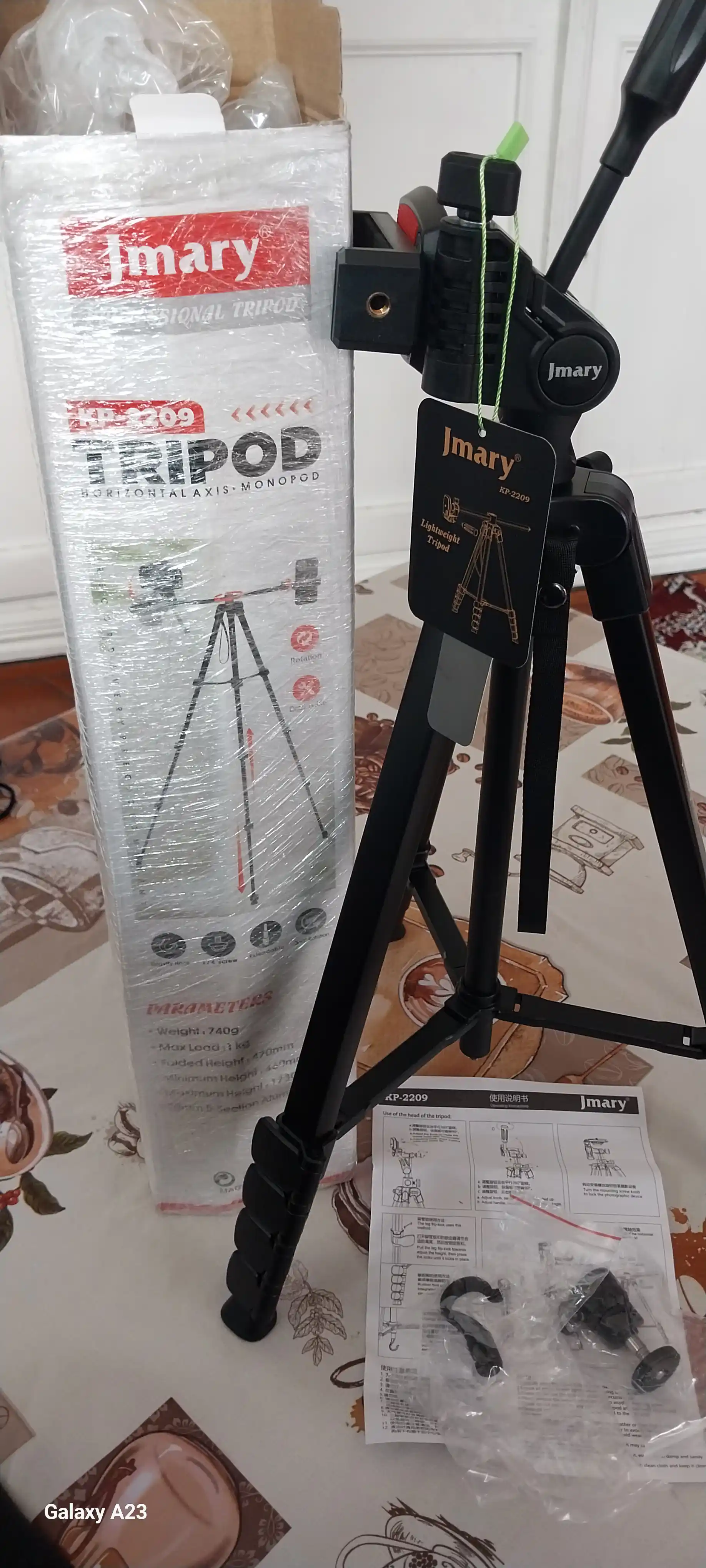 Штатив Jmary KP-2209 с держателем для телефона, подходит для смартфона и камеры