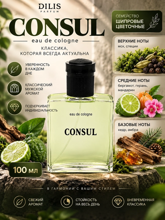 Одеколон Dilis Consul, экстра, 100 мл