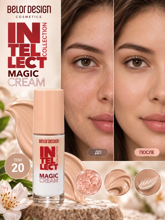 Tonal krem Magic Сream Color Transforming, ton 20, Belor Design