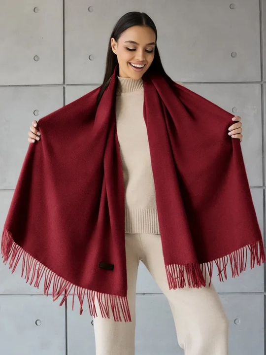 Ayollar uchun issiq kashmir sharf, yumshoq, 200×70 sm - 