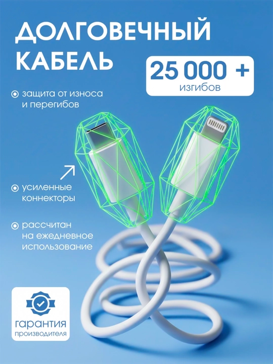 IPhone uchun zaryadchik, zaryadnik tez zaryadlovchi 25 Vt, Type-Cdan Lightning kabel bilan