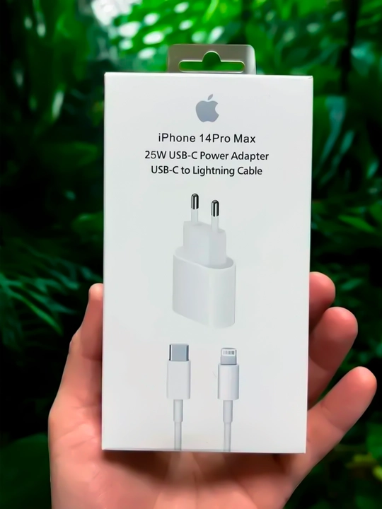 IPhone uchun zaryadchik, zaryadnik tez zaryadlovchi 25 Vt, Type-Cdan Lightning kabel bilan