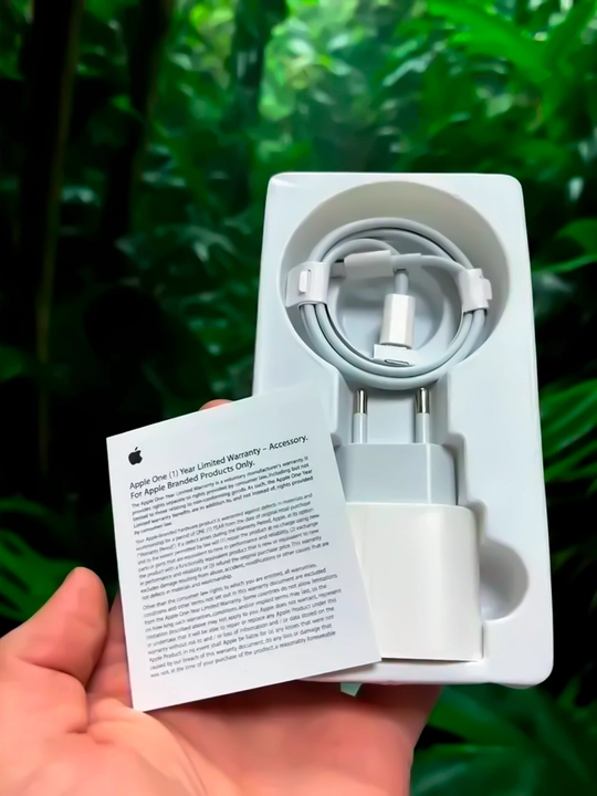 IPhone uchun zaryadchik, zaryadnik tez zaryadlovchi 25 Vt, Type-Cdan Lightning kabel bilan