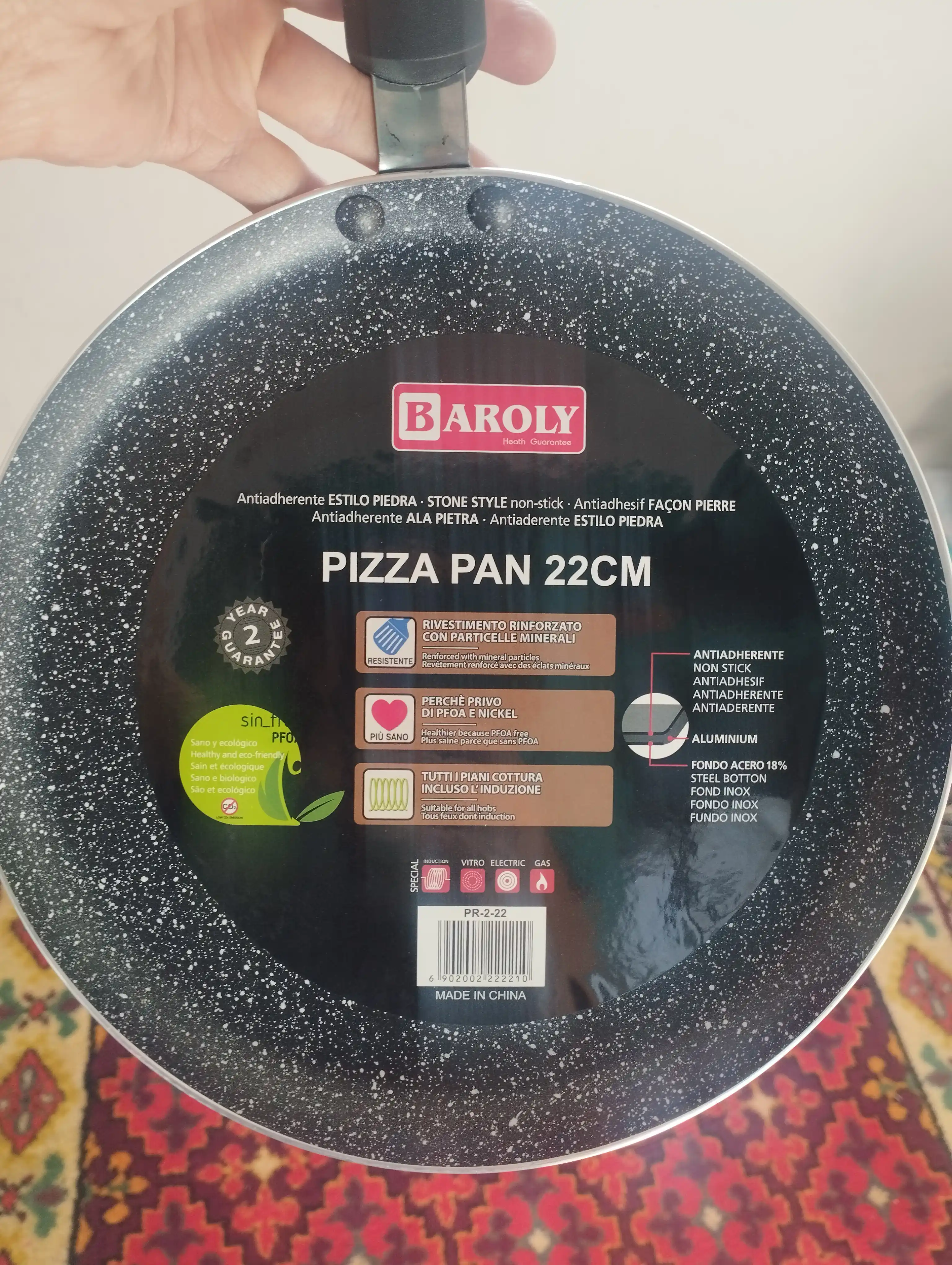 Blinnitsa tagiga olmaydigan quymoq va blinchiklar uchun tova, cheti past, 24 sm