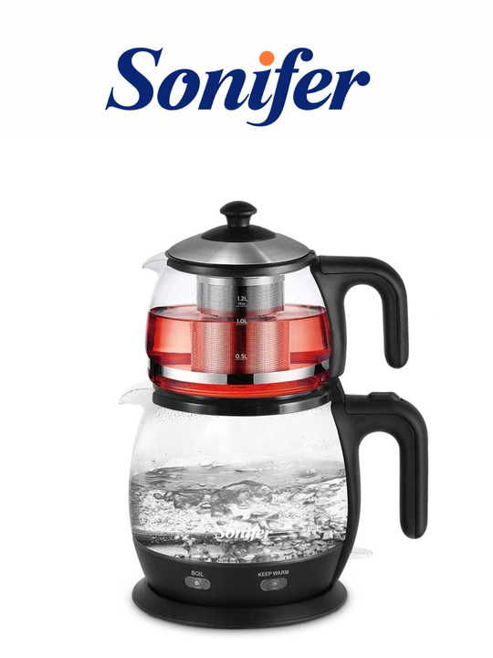 Elektr Samovar Sonifer SF-2089, 1.8 l, 1350 Vt, choy damlash va issiq saqlash funksiyasi