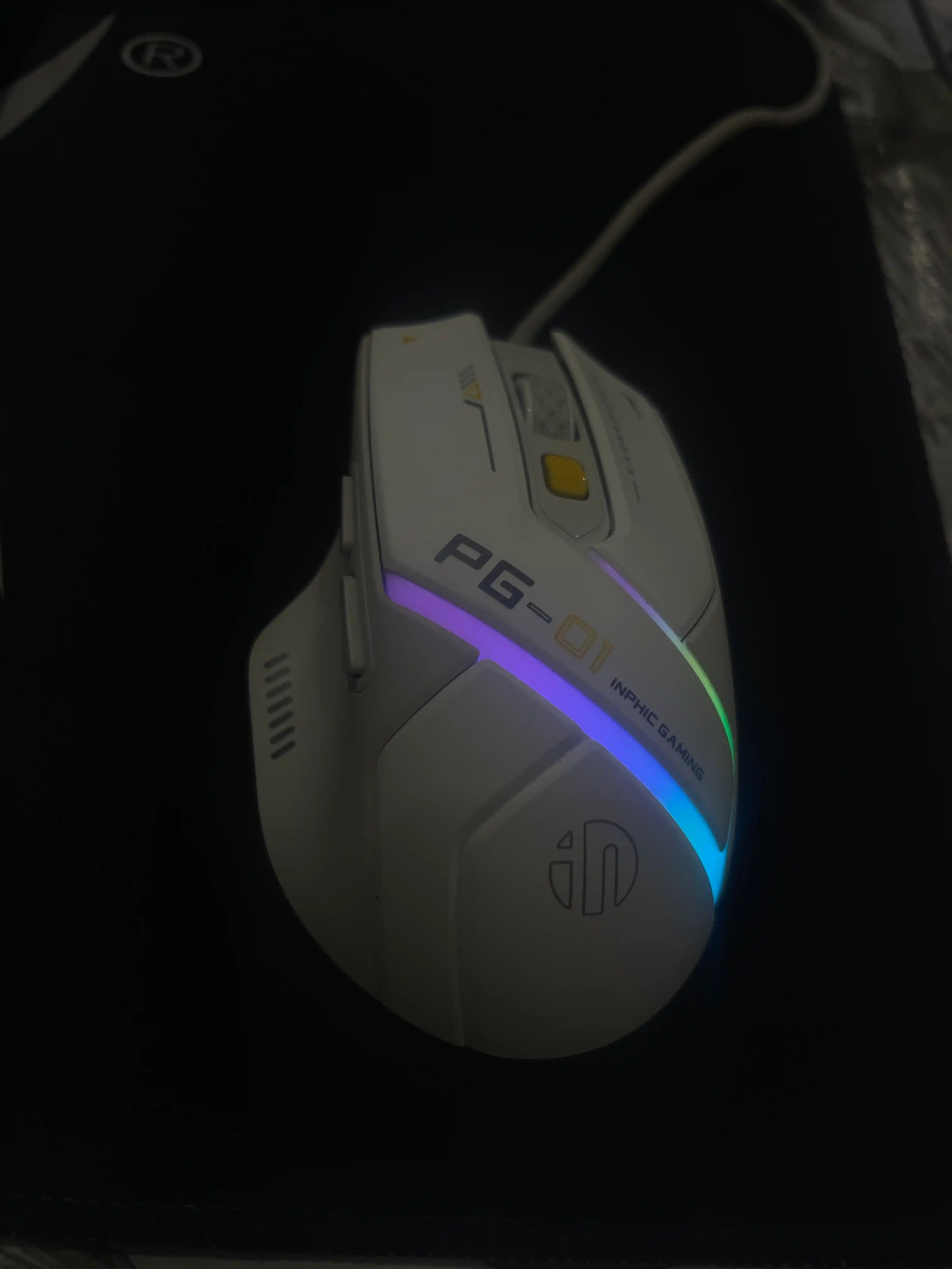 Inphic PG1 Supernova simli o‘yin sichqonchasi, RGB yorug‘lik bilan, 12000 DPI